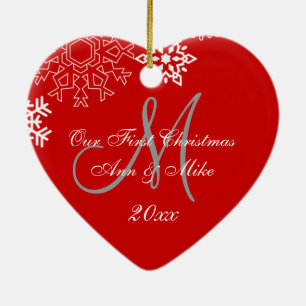 Erstes Weihnachtsornament des Paares   Monogramm R