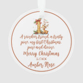 Erstes Weihnachtsornament Ornament (Rückseite)