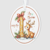 Erstes Weihnachtsornament Ornament (Vorderseite)