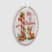 Erstes Weihnachtsornament Ornament (Vorderseite)