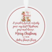 Erstes Weihnachtsornament Ornament (Rückseite)