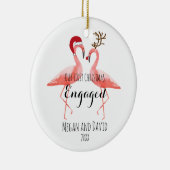 Erstes Weihnachtsverlobte oder verheiratete Keramik Ornament (Rechts)