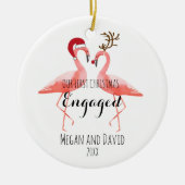 Erstes Weihnachtsverlobte oder verheiratete Keramik Ornament (Vorne)