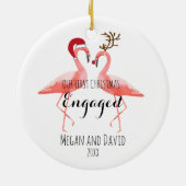 Erstes Weihnachtsverlobte oder verheiratete Keramik Ornament (Hinten)