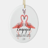 Erstes Weihnachtsverlobte oder verheiratete Keramikornament (Rechts)