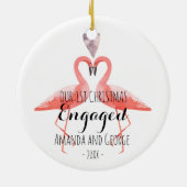 Erstes Weihnachtsverlobte oder verheiratete Keramikornament (Hinten)