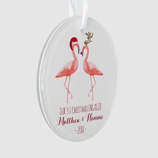 Erstes Weihnachtsverlobte oder verheiratete Ornament (Vorderseite)