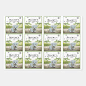 Erstes Weihnachtswelpen-Hund Schneeflocken-Foto Geschenkpapier Set (Vorderseite)