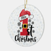 Erstes Weihnachtswunder Keramik Ornament (Links)
