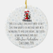 Erstes Weihnachtswunder Keramik Ornament (Hinten)