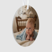Erstes Weihnachtswunsch des Babys Ornament (Vorderseite)