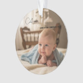 Erstes Weihnachtswunsch des Babys Ornament (Vorderseite)