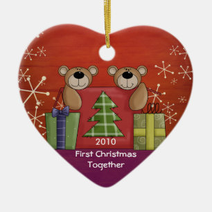 Erstes Weihnachtszusammen Keramik Ornament