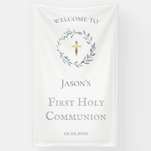 erstes Zeichen der Heiligen Kommune Banner (Vertikal)