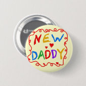 Erstfarben New Daddy Tshirts und Geschenke Button (Vorne & Hinten)