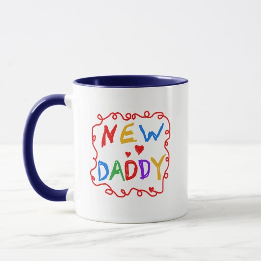 Erstfarben New Daddy Tshirts und Geschenke Tasse (Links)