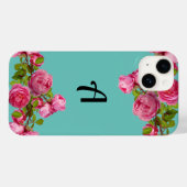 Erstfarbige Rosa Rosen Niedlich blau Case-Mate iPhone Hülle (Rückseite (Horizontal))