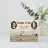 Erstflug des Wright-Flyers von 1903 Postkarte (Stehend Vorderseite)