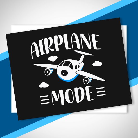 Erstflug - Flug mit oder ohne Kinder - Flugzeugmod Postkarte