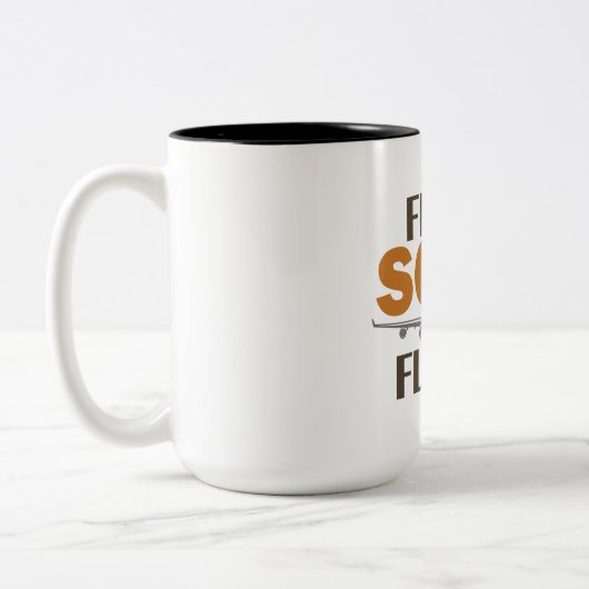 Erstflug mit Solo Zweifarbige Tasse (Links)