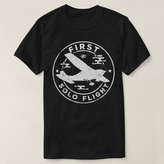 Erstflug von Flugzeug-Piloten mit Solo T-Shirt (Design vorne)