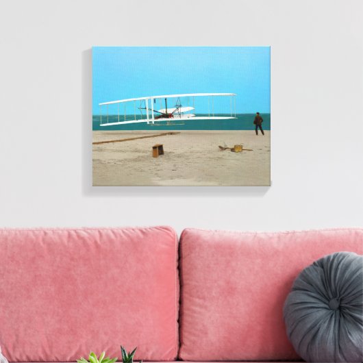 Erstflug von Wright Brothers Leinwanddruck (Insitu (Wohnzimmer))