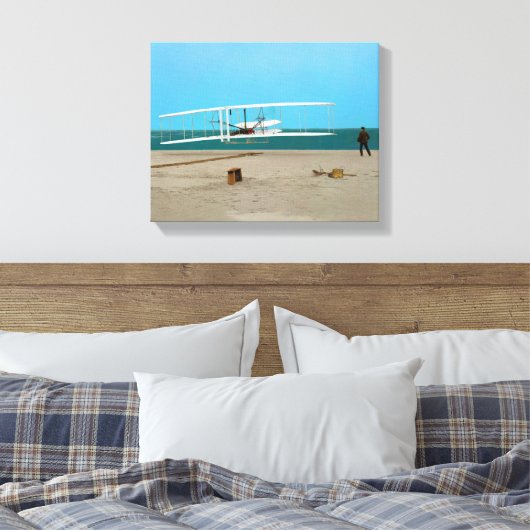 Erstflug von Wright Brothers Leinwanddruck (Insitu (Schlafzimmer))