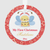 Erstgeborene Weihnachtsschmuck-Baby-Biene Ornament (Rückseite)