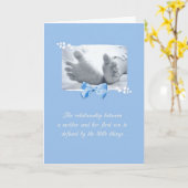 Erstgeborener Junge Herzlichen Glückwunsch Baby Fe Karte (Gelbe Blume)