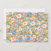 Erstgeburt Blumennummer 1 Foto Einladung (Rückseite)