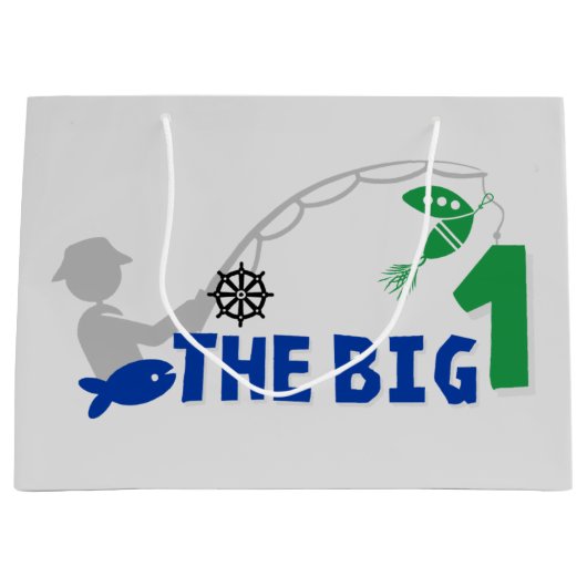 Erstgeburt des niedlichen Fischerbabys Große Geschenktüte (Vorderseite)