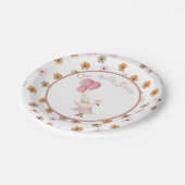 Erstgeburt eines Mädchens Alberne Gänsepapiere Tel Pappteller (Schrägansicht)