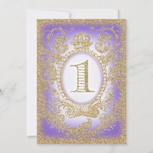 Erstgeburt einmal auf Zeit Prinzessin Lila 2 Einladung (Vorderseite)