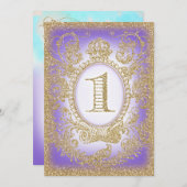 Erstgeburt einmal auf Zeit Prinzessin Lila 2 Einladung (Vorne/Hinten)