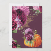 Erstgeburt Eleganter Herbst Burgund Einladung (Rückseite)