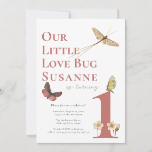 Erstgeburt Liebe Bug Baby Girl Einladung