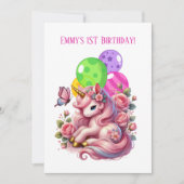 Erstgeburt niedlicher Kleinmädchen Einladung (Vorderseite)