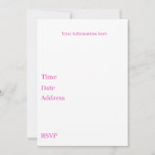 Erstgeburt niedlicher Kleinmädchen Einladung (Rückseite)