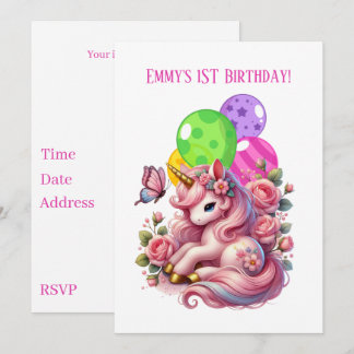 Erstgeburt niedlicher Kleinmädchen Einladung