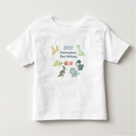 Erstgeburtenbaby Niedlich Dinosaurier Wasserfarbe  Kleinkind T-shirt