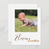 Erstgeburtenbannerkarte für 11 Monate Foto (Vorne/Hinten)