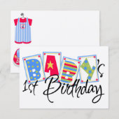 Erstgeburteneinladung für Baby Einladung (Vorne/Hinten)