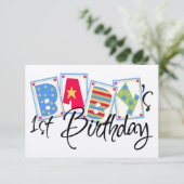 Erstgeburteneinladung für Baby Einladung (Stehend Vorderseite)