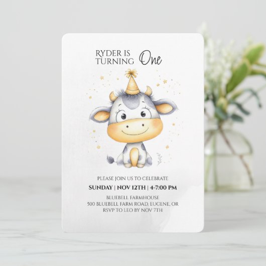 Erstgeburteneinladung von landwirtschaftlichen Nut Einladung (Stehend Vorderseite)