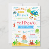 Erstgeburteneinladungen im Rahmen der Seefischerei Einladung (Vorderseite)