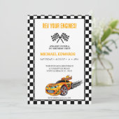 Erstgeburtenrennen für Jungen Einladung (Stehend Vorderseite)