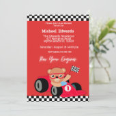 Erstgeburtenrennen für Jungen Einladung (Stehend Vorderseite)