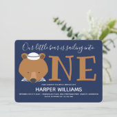 Erstgeburtsdatum des naukalen Bären Einladung (Stehend Vorderseite)