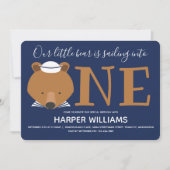 Erstgeburtsdatum des naukalen Bären Einladung (Vorderseite)