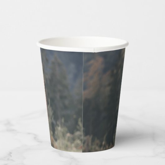 Erstgeburtsfeier des Hochlandkuhkalbs in Monogramm Pappbecher (Rechts)